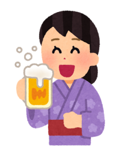 drinking beer woman